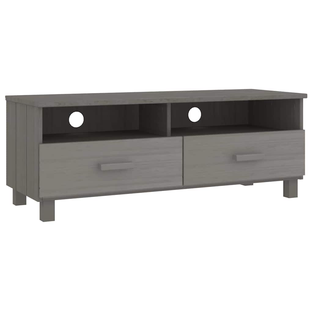 TV Cabinet "HAMAR" Light Grey 106x40x40 cm Solid Wood Pine