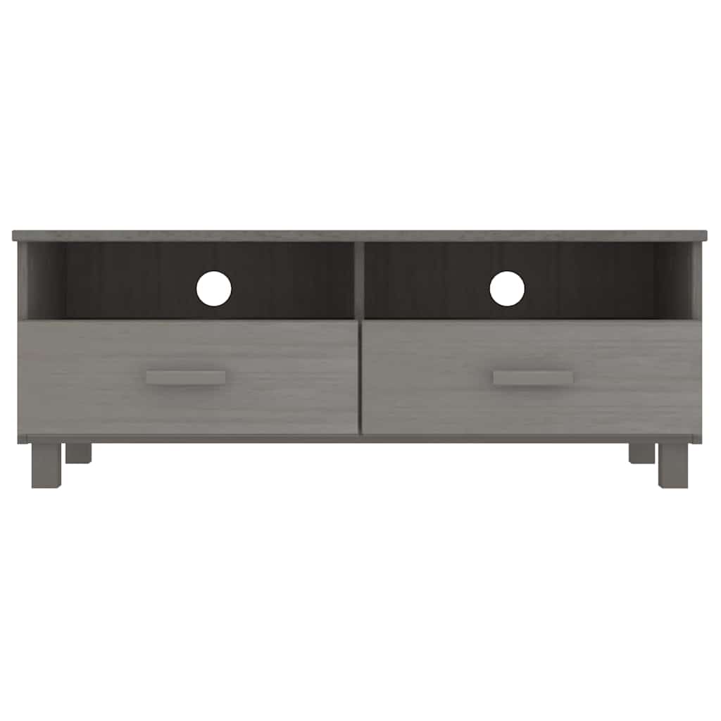 TV Cabinet "HAMAR" Light Grey 106x40x40 cm Solid Wood Pine