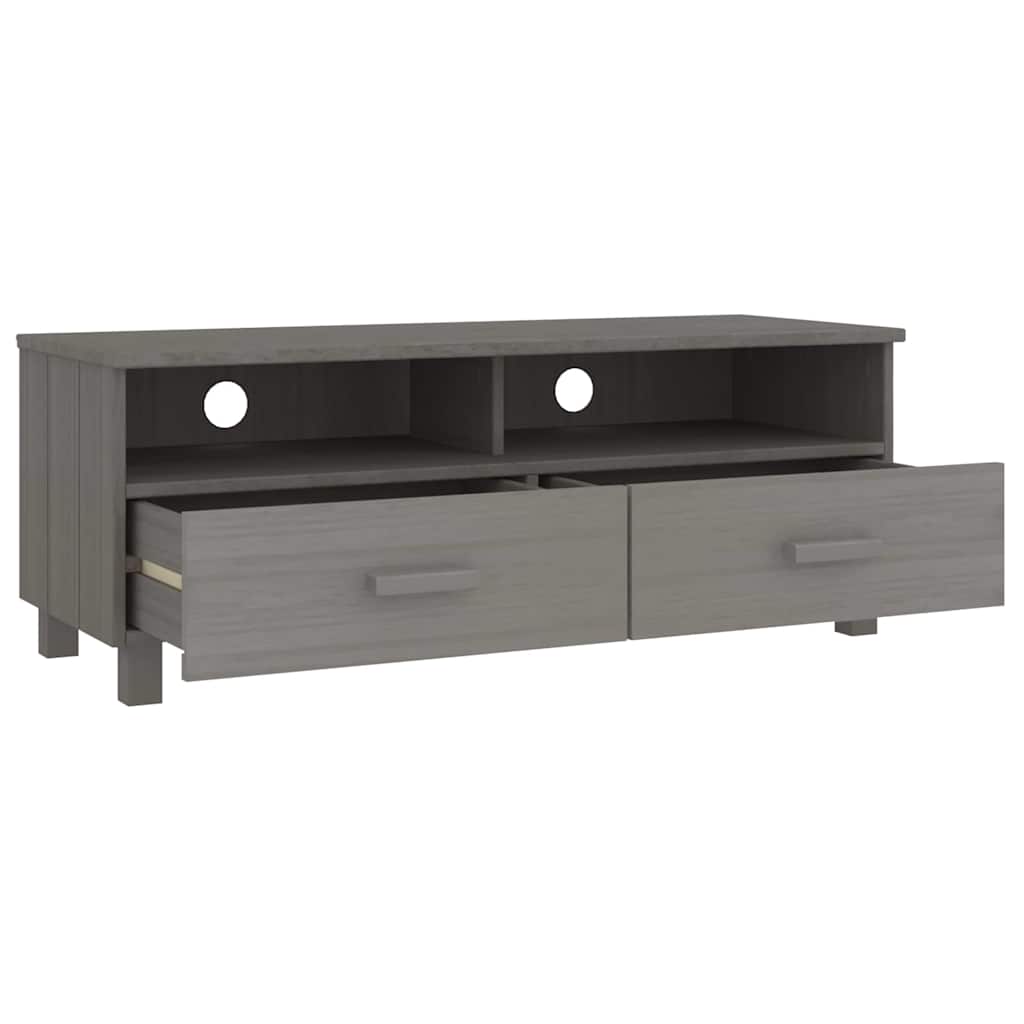 TV Cabinet "HAMAR" Light Grey 106x40x40 cm Solid Wood Pine