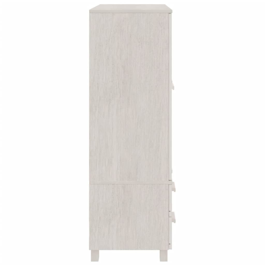 vidaXL Wardrobe HAMAR White 99x45x137 cm Solid Wood Pine