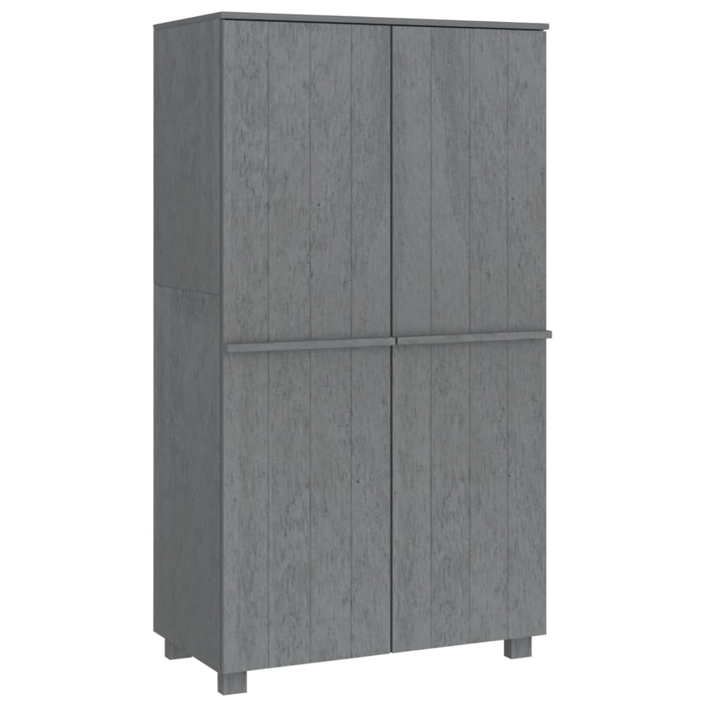 vidaXL Wardrobe HAMAR Dark Grey 89x50x180 cm Solid Wood Pine