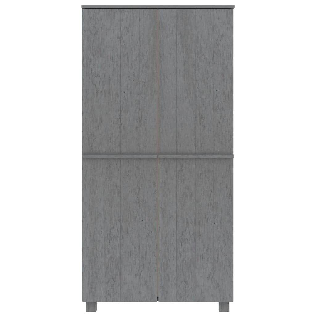 vidaXL Wardrobe HAMAR Dark Grey 89x50x180 cm Solid Wood Pine