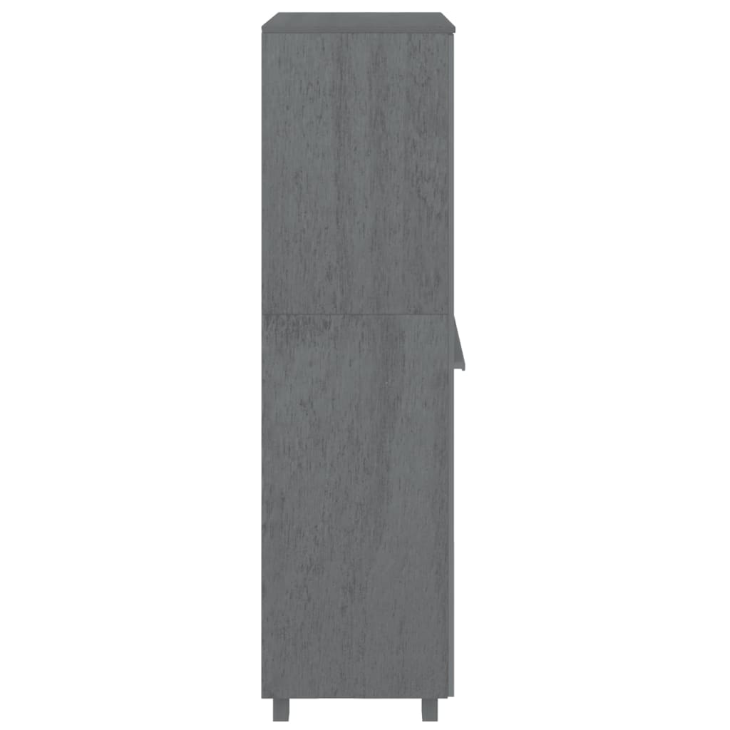 vidaXL Wardrobe HAMAR Dark Grey 89x50x180 cm Solid Wood Pine