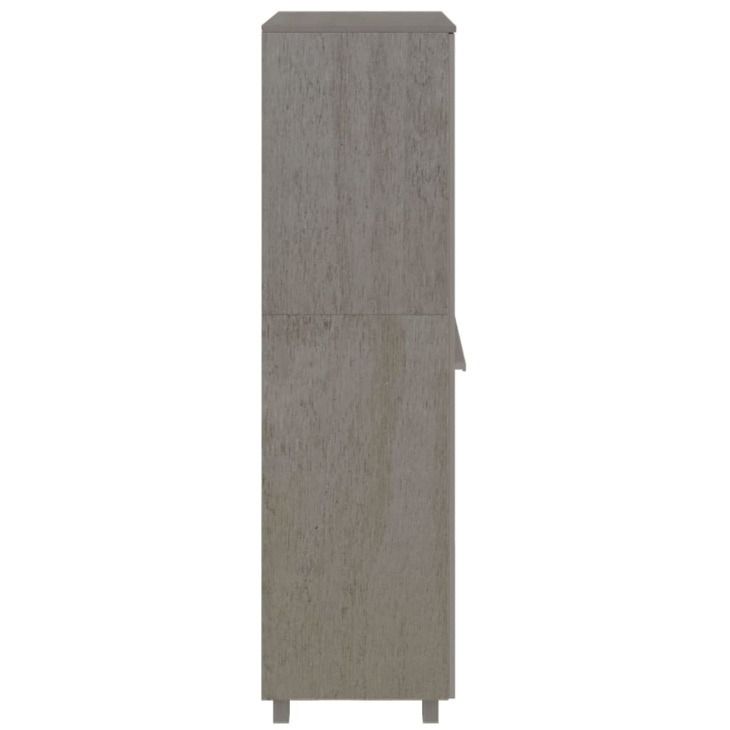 vidaXL Wardrobe HAMAR Light Grey 89x50x180 cm Solid Wood Pine