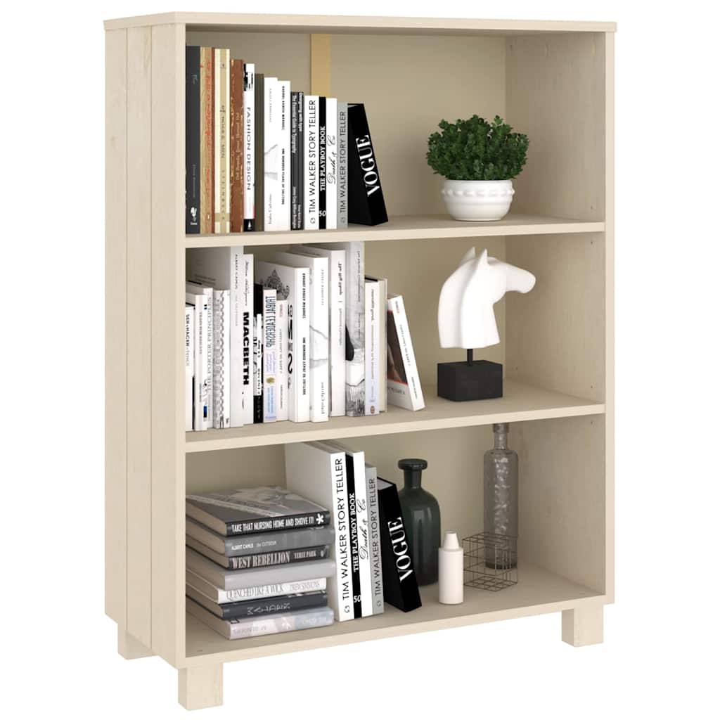 Book Cabinet "HAMAR" Honey Brown 85x35x112 cm Solid Wood Pine