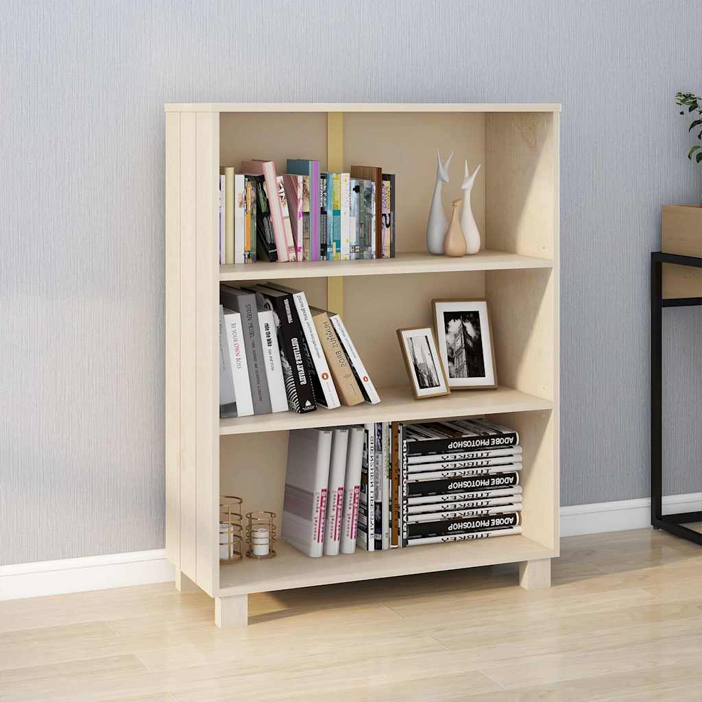 Book Cabinet "HAMAR" Honey Brown 85x35x112 cm Solid Wood Pine