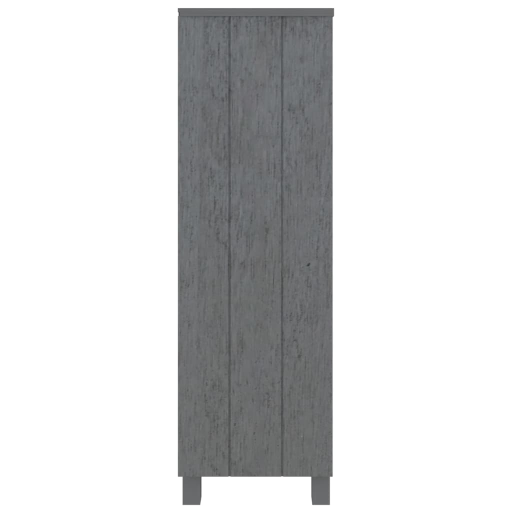 vidaXL Book Cabinet HAMAR Dark Grey 85x35x112 cm Solid Wood Pine