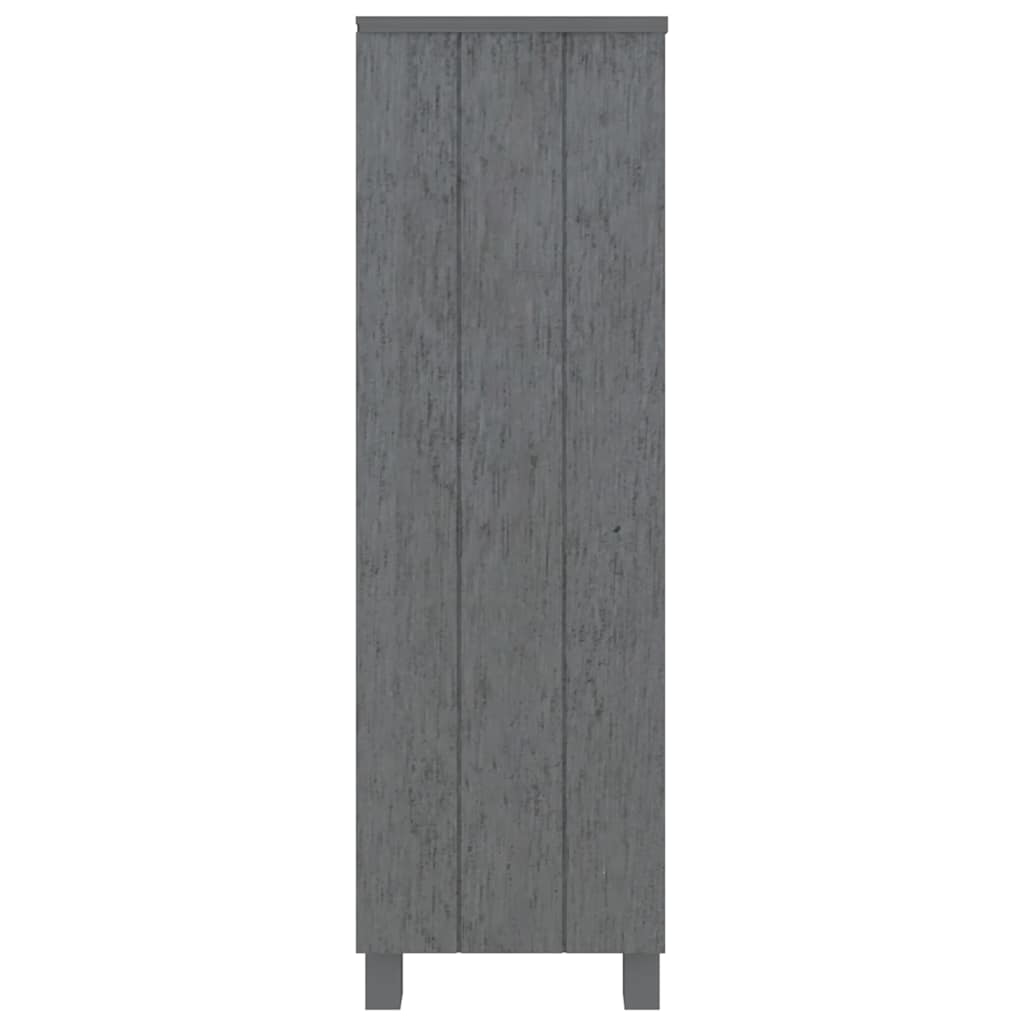 Book Cabinet "HAMAR" Dark Grey 85x35x112 cm Solid Wood Pine