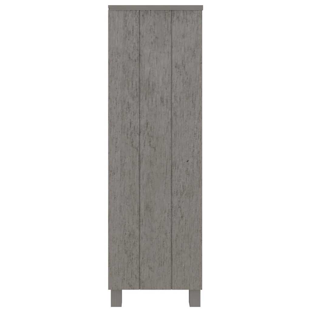 Book Cabinet "HAMAR" Light Grey 85x35x112 cm Solid Wood Pine