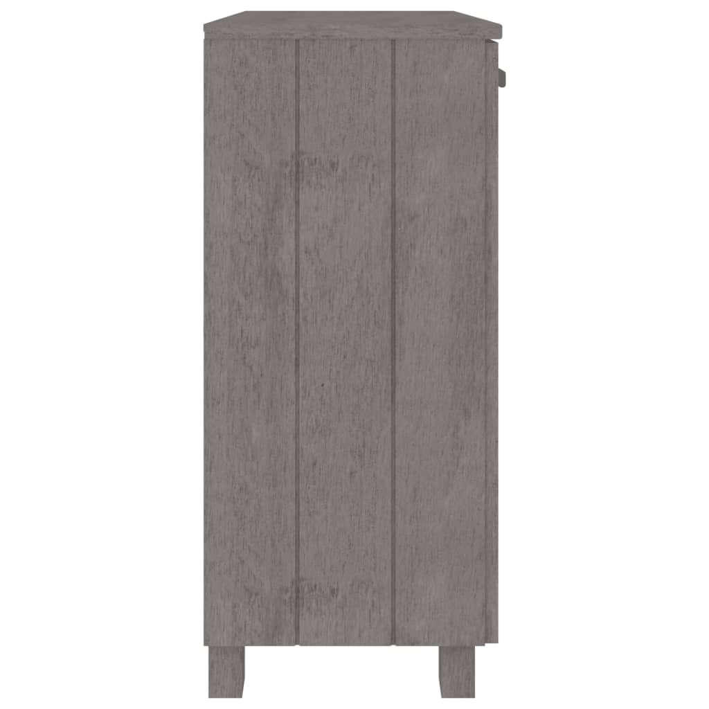 Buffet HAMAR Gris Clair 85x35x80 cm Bois Massif Pin