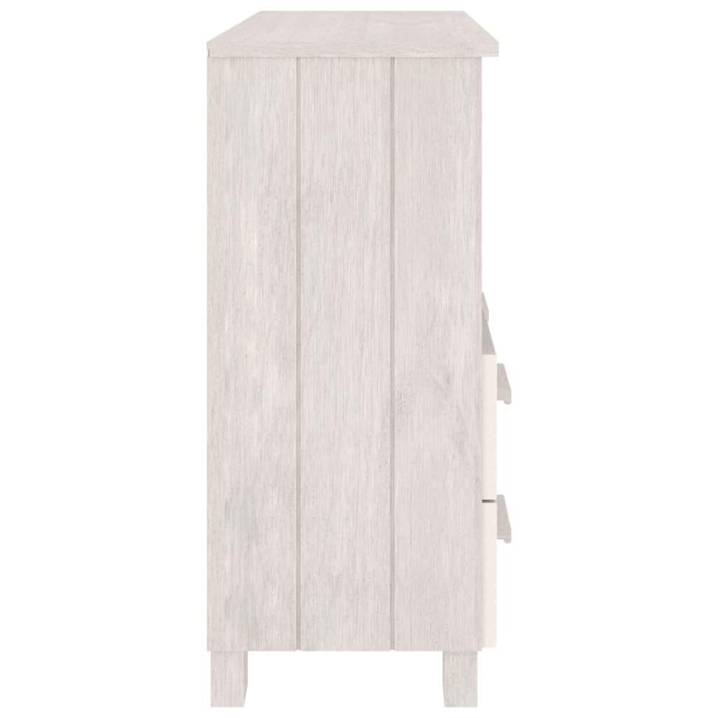 Buffet HAMAR Blanc 85x35x80 cm Bois Massif Pin