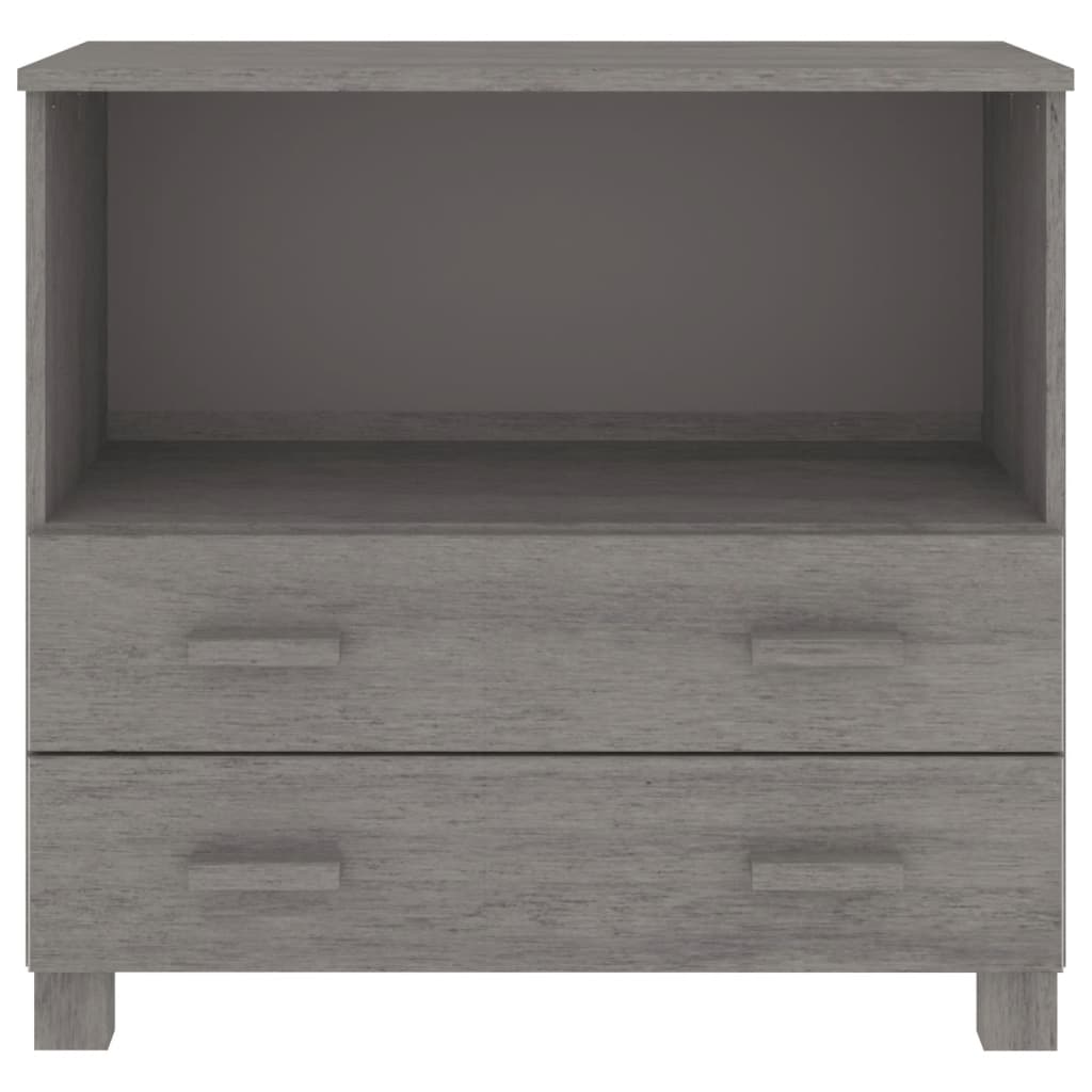 vidaXL Sideboard HAMAR Light Grey 85x35x80 cm Solid Wood Pine