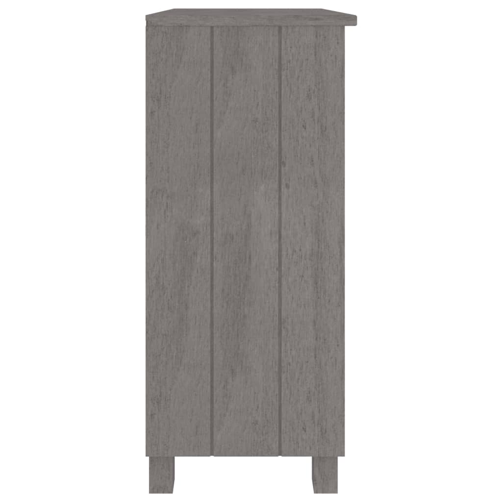 Buffet HAMAR Gris Clair 85x35x80 cm Bois Massif Pin