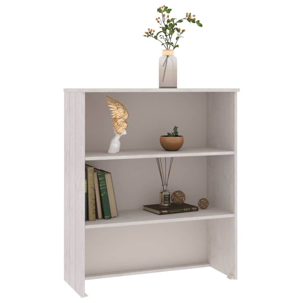 Blad voor highboard HAMAR wit 85x35x100 cm massief grenenhout