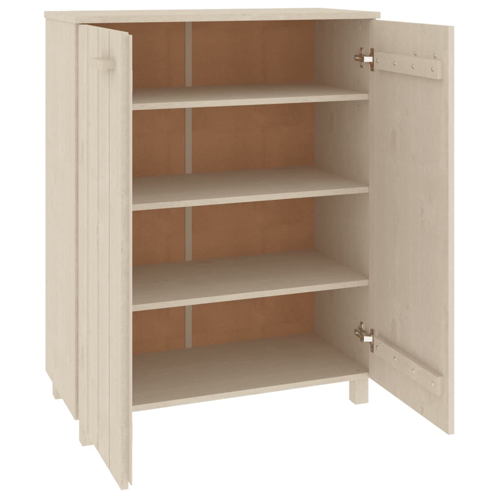 Schoenenkast HAMAR Honingbruin 85x40x108 cm massief grenenhout