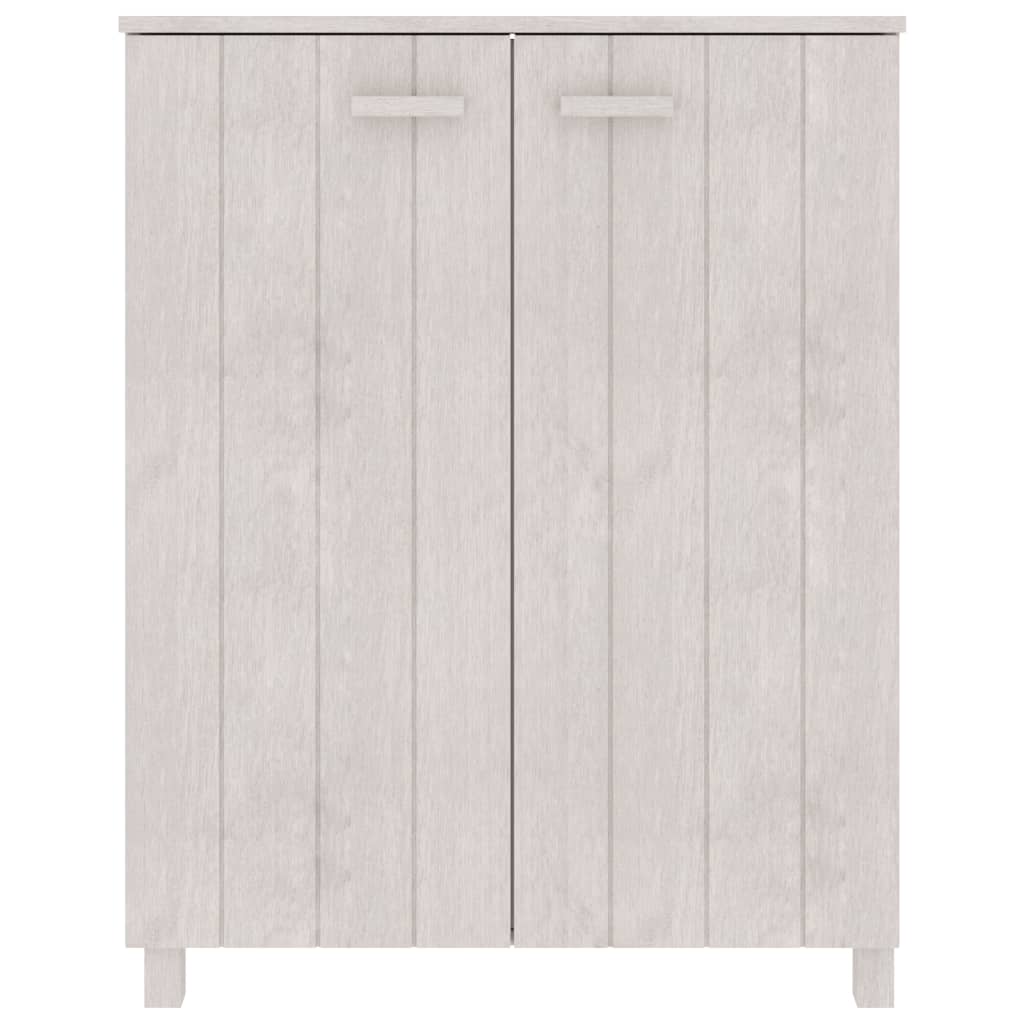 Schoenenkast HAMAR wit 85x40x108 cm massief grenenhout