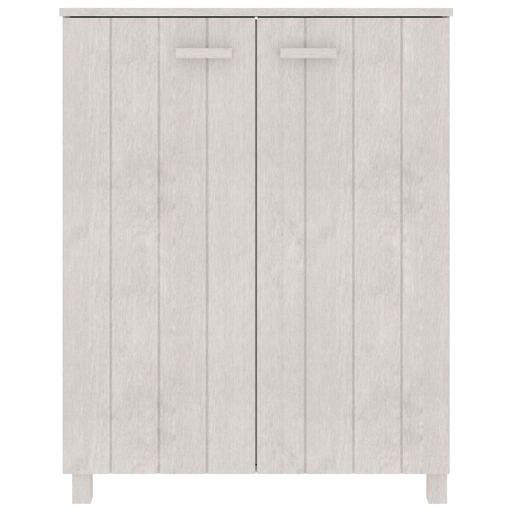 Shoe Cabinet "HAMAR" White 85x40x108 cm Solid Wood Pine