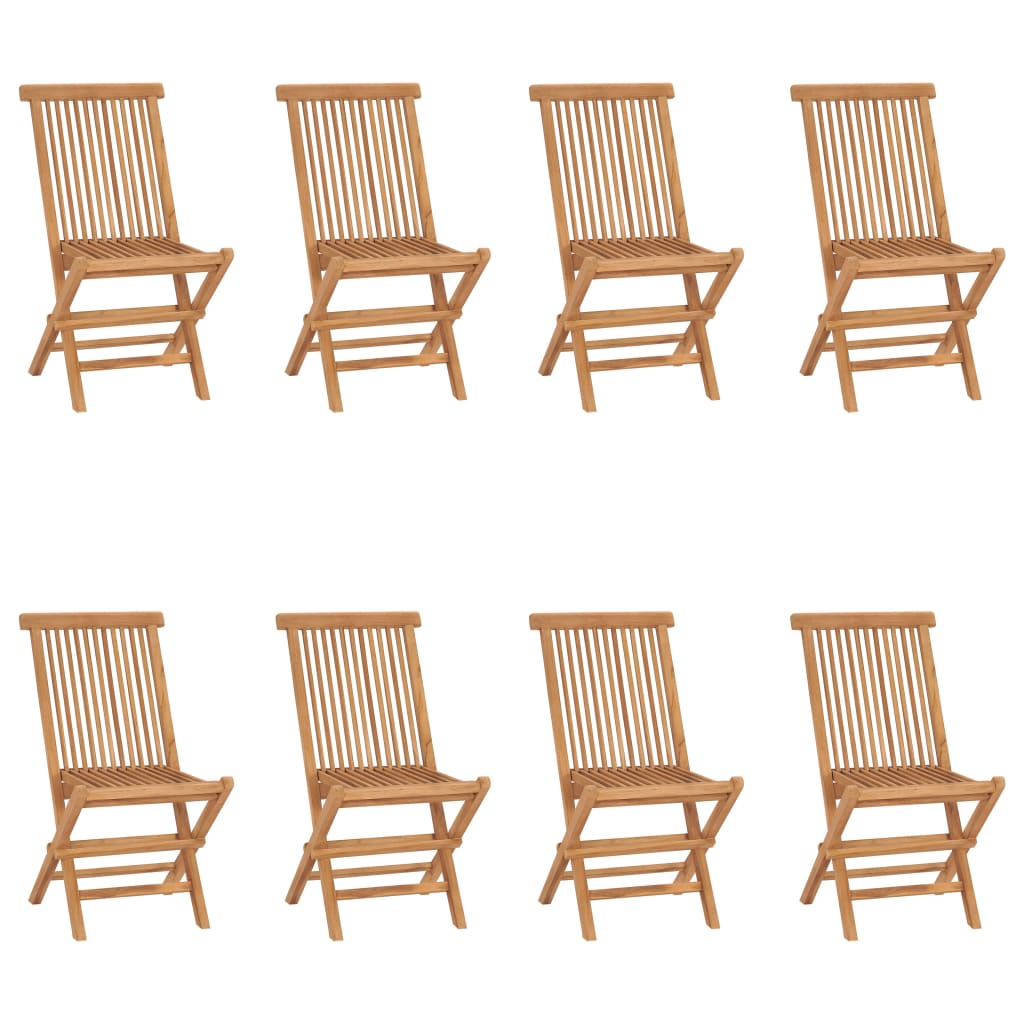 Garden Chair | Set of 8 | Teak | Solid Teak Wood | Standard | Foldable