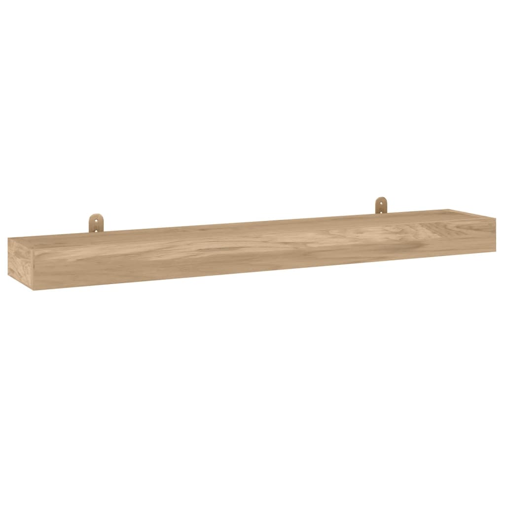 vidaXL Wall Shelves 2 pcs 110x15x6 cm Solid Wood Teak