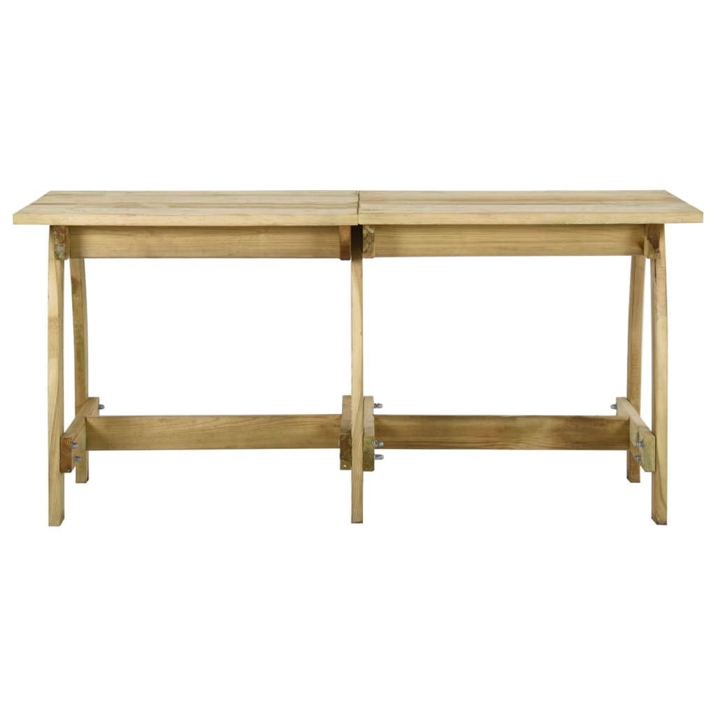 vidaXL Garden Table 160x74x75 cm Impregnated Pinewood