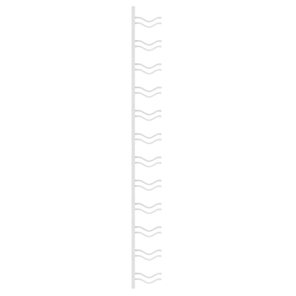 Wall Mounted Wine Rack for 12 Bottles 2 pcs White Iron