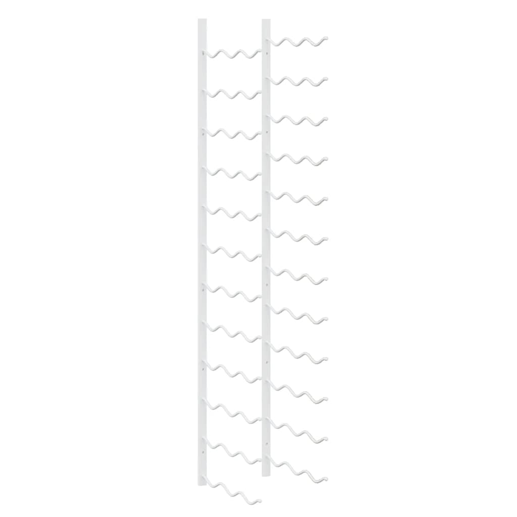 Wall Mounted Wine Rack for 36 Bottles White Iron