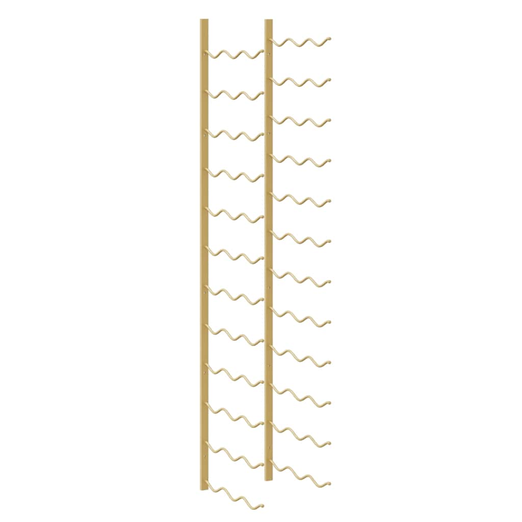 Wall Mounted Wine Rack for 36 Bottles Gold Iron