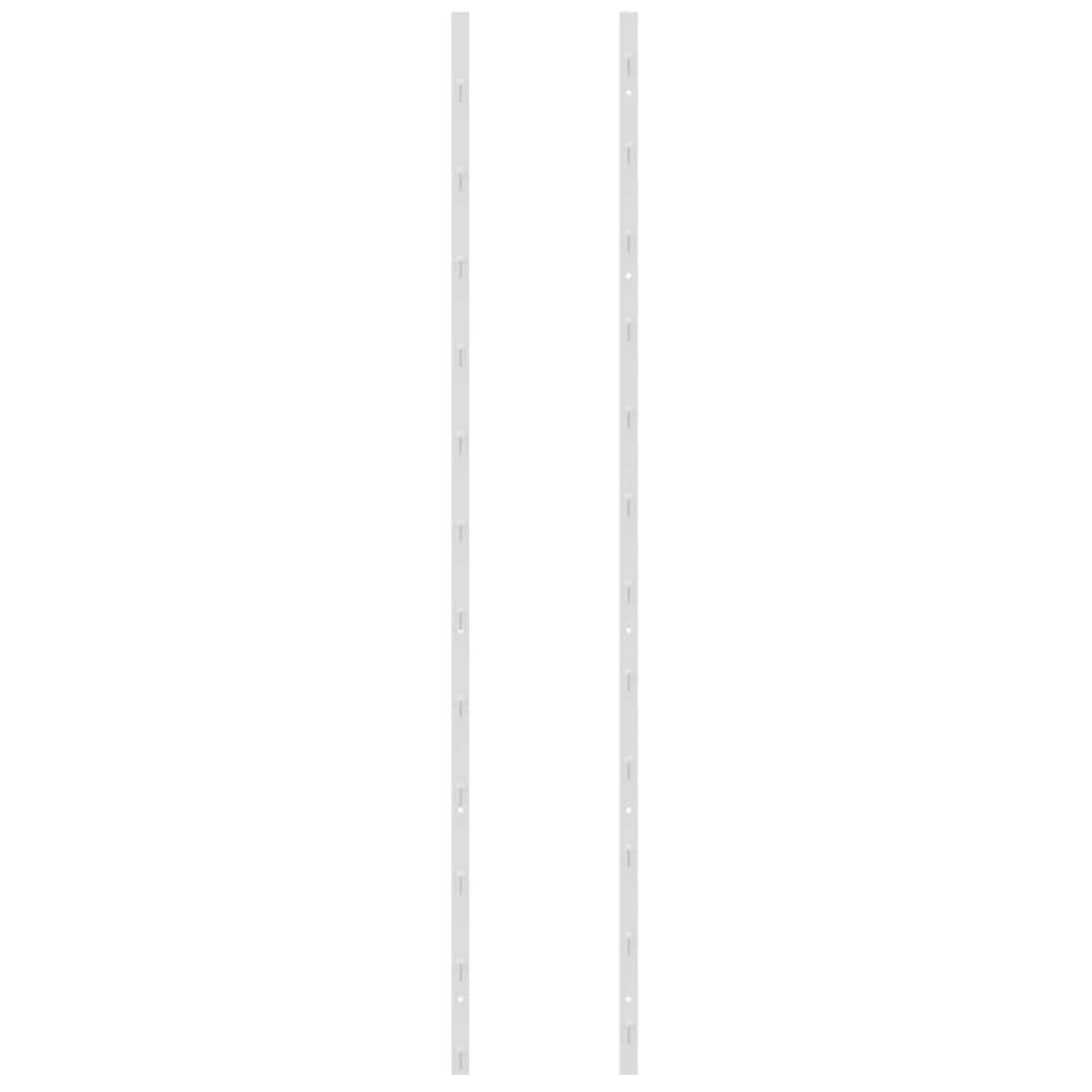 Wall Mounted Wine Rack for 36 Bottles 2 pcs White Iron