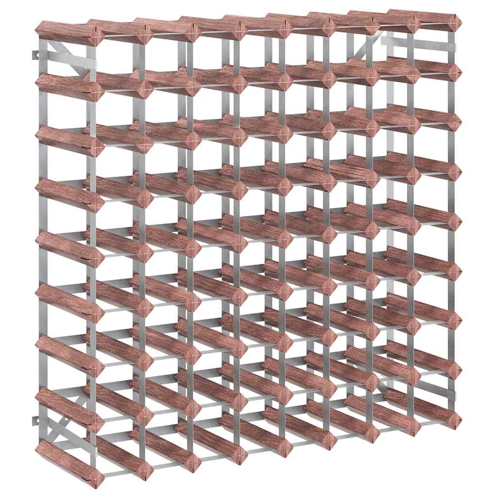 Wine Rack for 72 Bottles Brown Solid Wood Pine