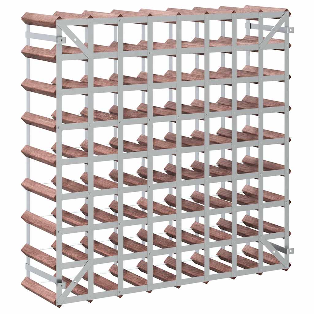 Wine Rack for 72 Bottles Brown Solid Wood Pine