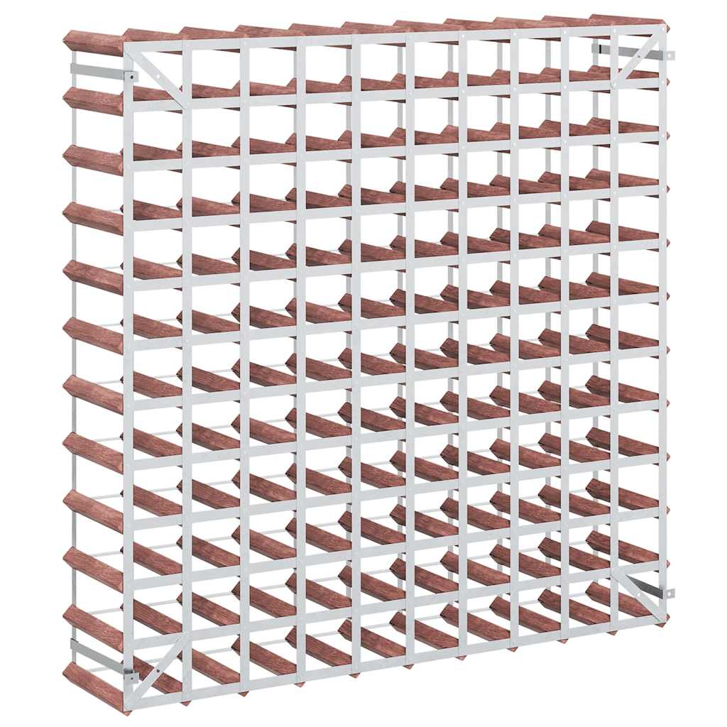 Wine Rack for 120 Bottles Brown Solid Wood Pine