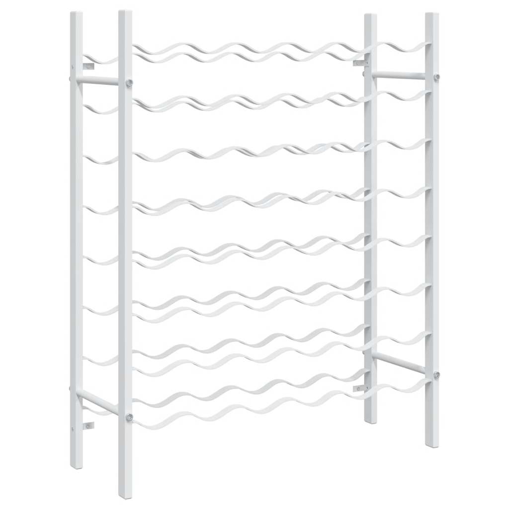 Wine Rack for 48 Bottles White Metal