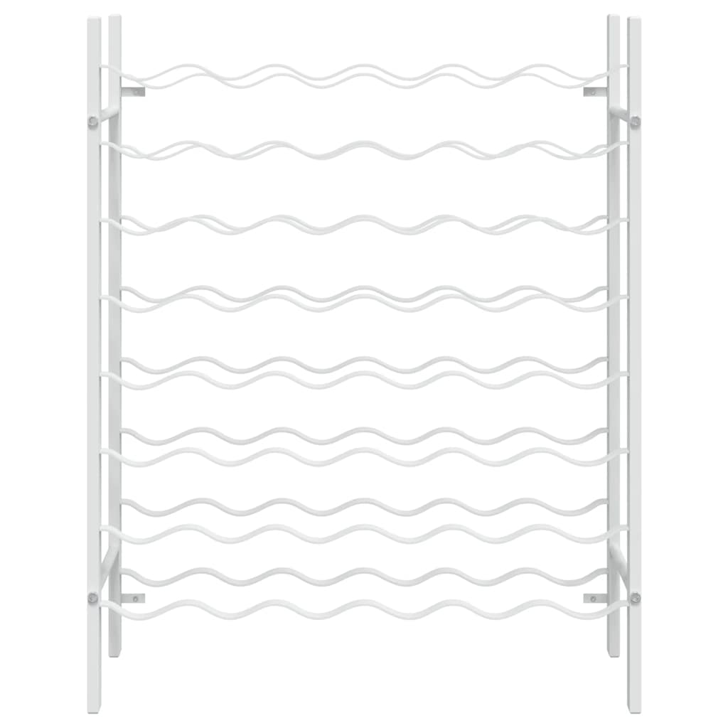 Wine Rack for 48 Bottles White Metal