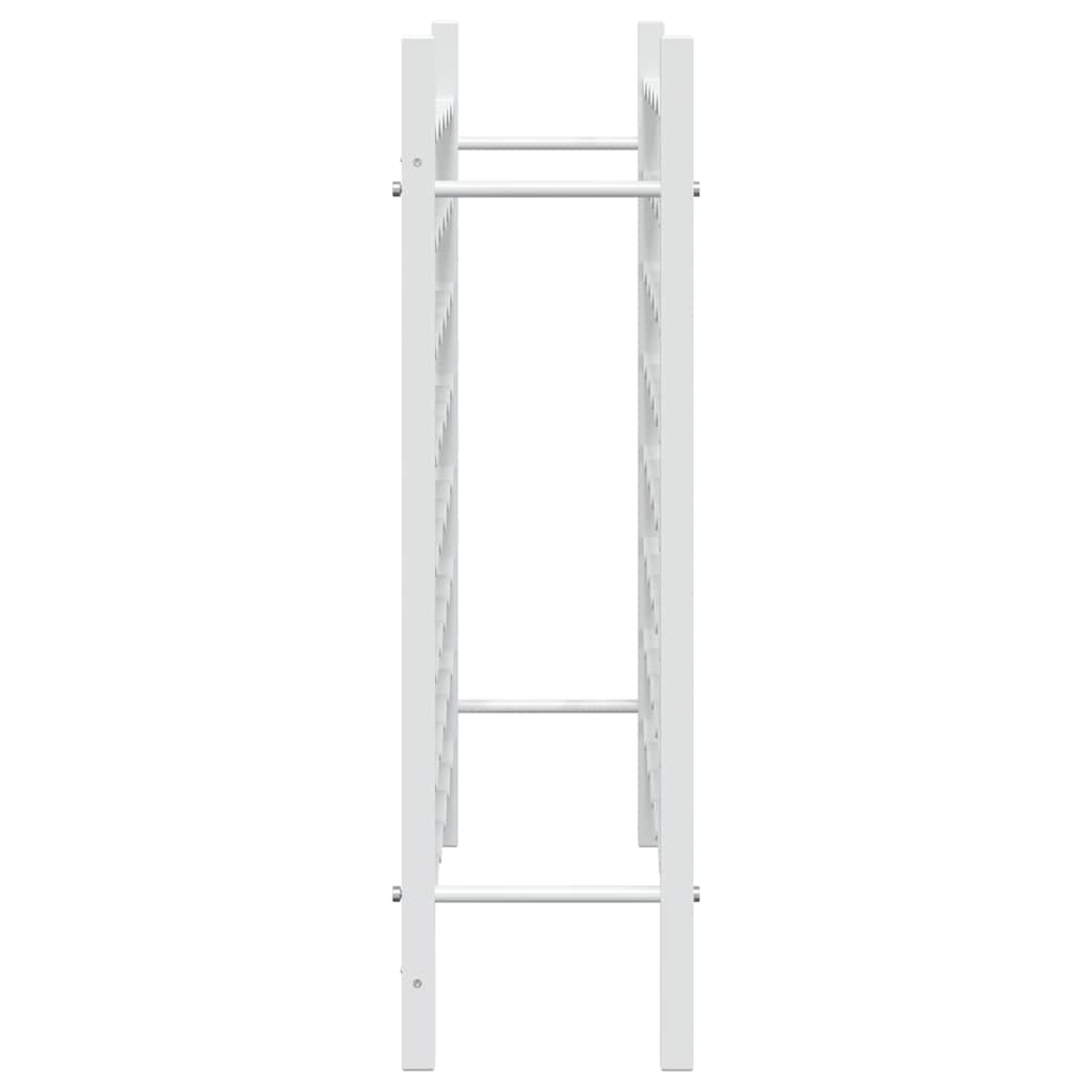 Wine Rack for 48 Bottles White Metal