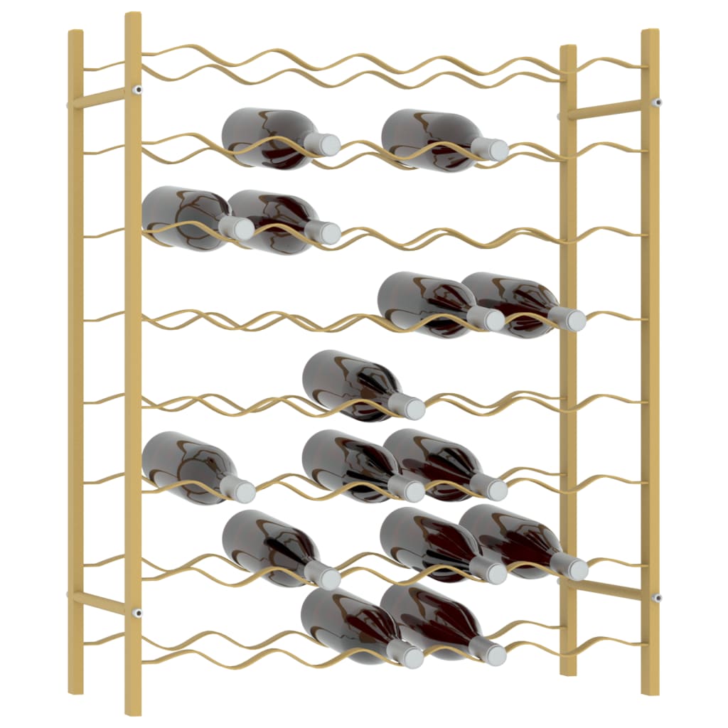 vidaXL Wine Rack for 48 Bottles Gold Metal