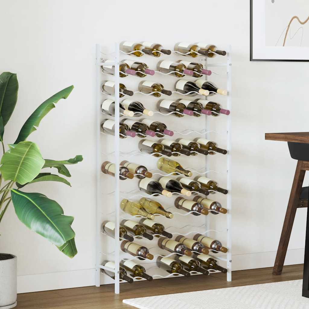Wine Rack for 72 Bottles White Metal