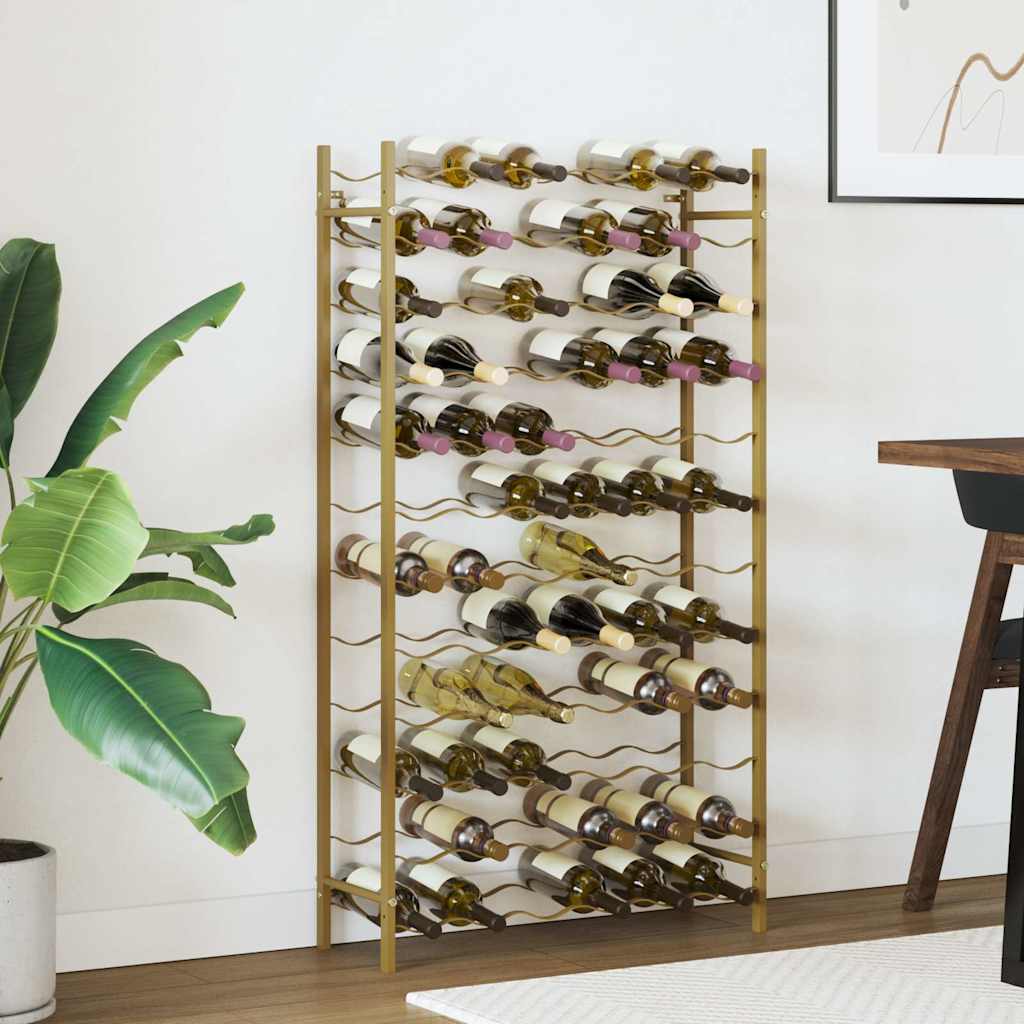 Wine Rack for 72 Bottles Gold Metal