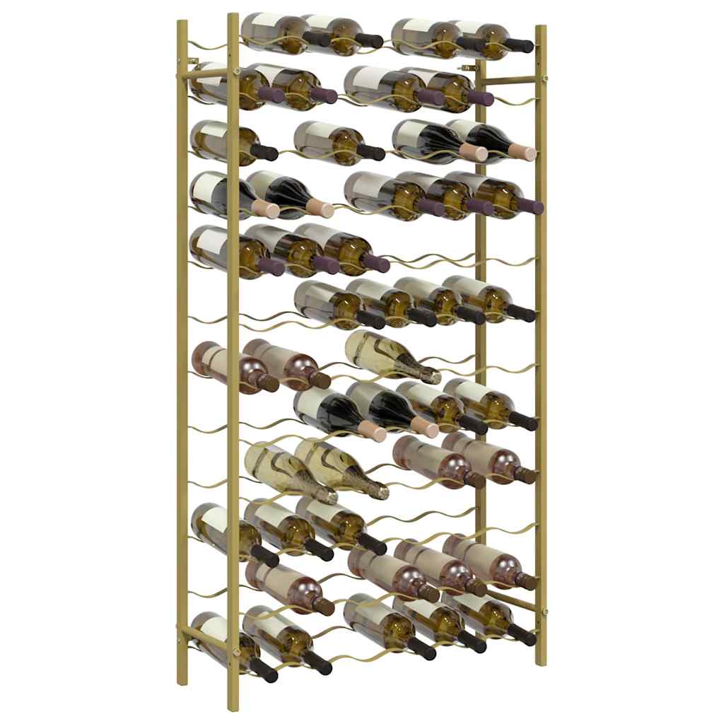 Wine Rack for 72 Bottles Gold Metal