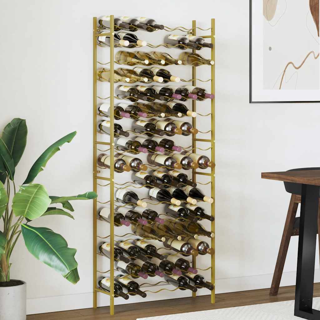 Wine Rack for 96 Bottles Gold Metal
