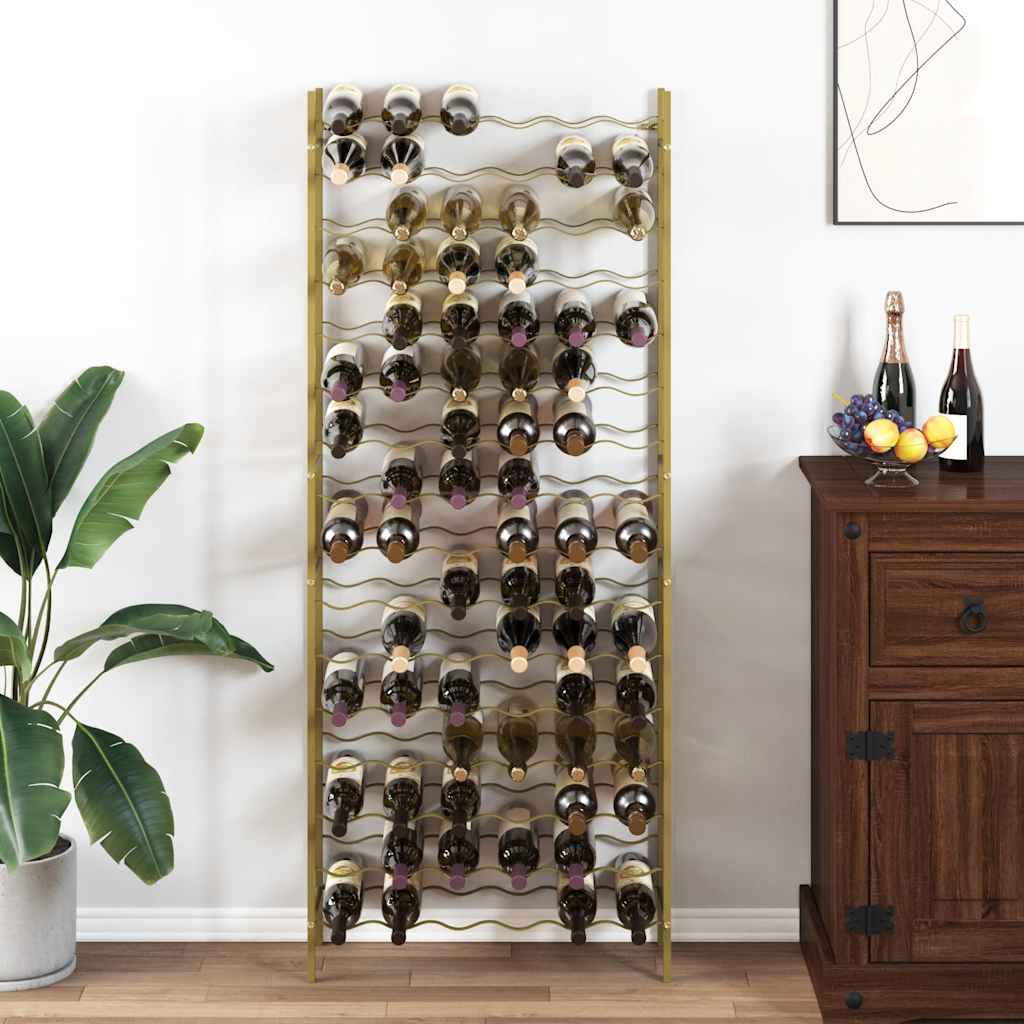 Wine Rack for 96 Bottles Gold Metal
