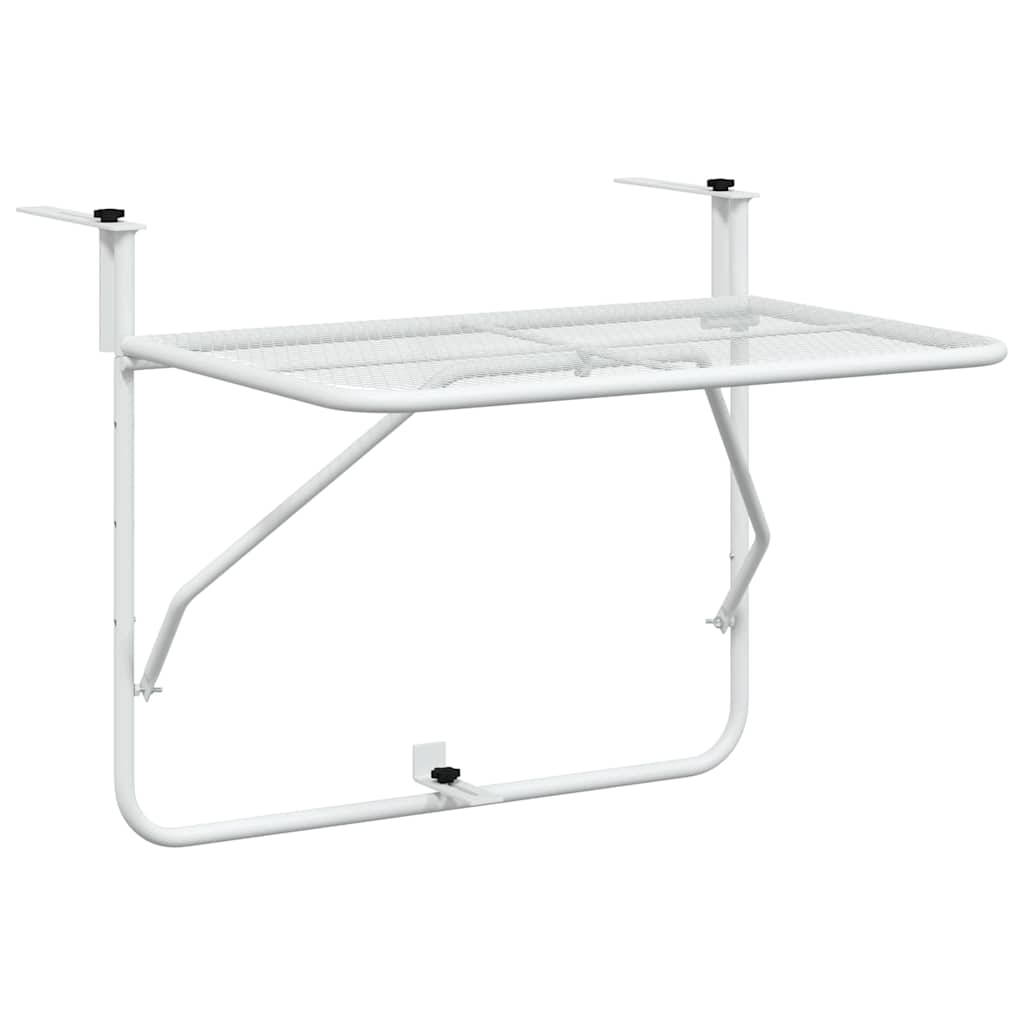 340916 vidaXL Balcony Table White 60x40 cm Steel