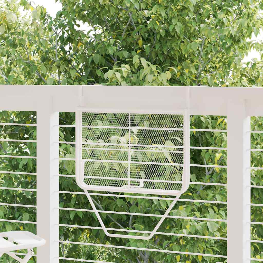 340916 vidaXL Balcony Table White 60x40 cm Steel