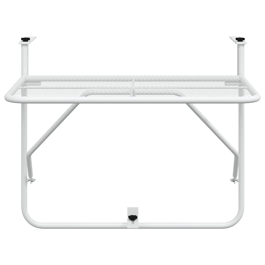 340916 vidaXL Balcony Table White 60x40 cm Steel