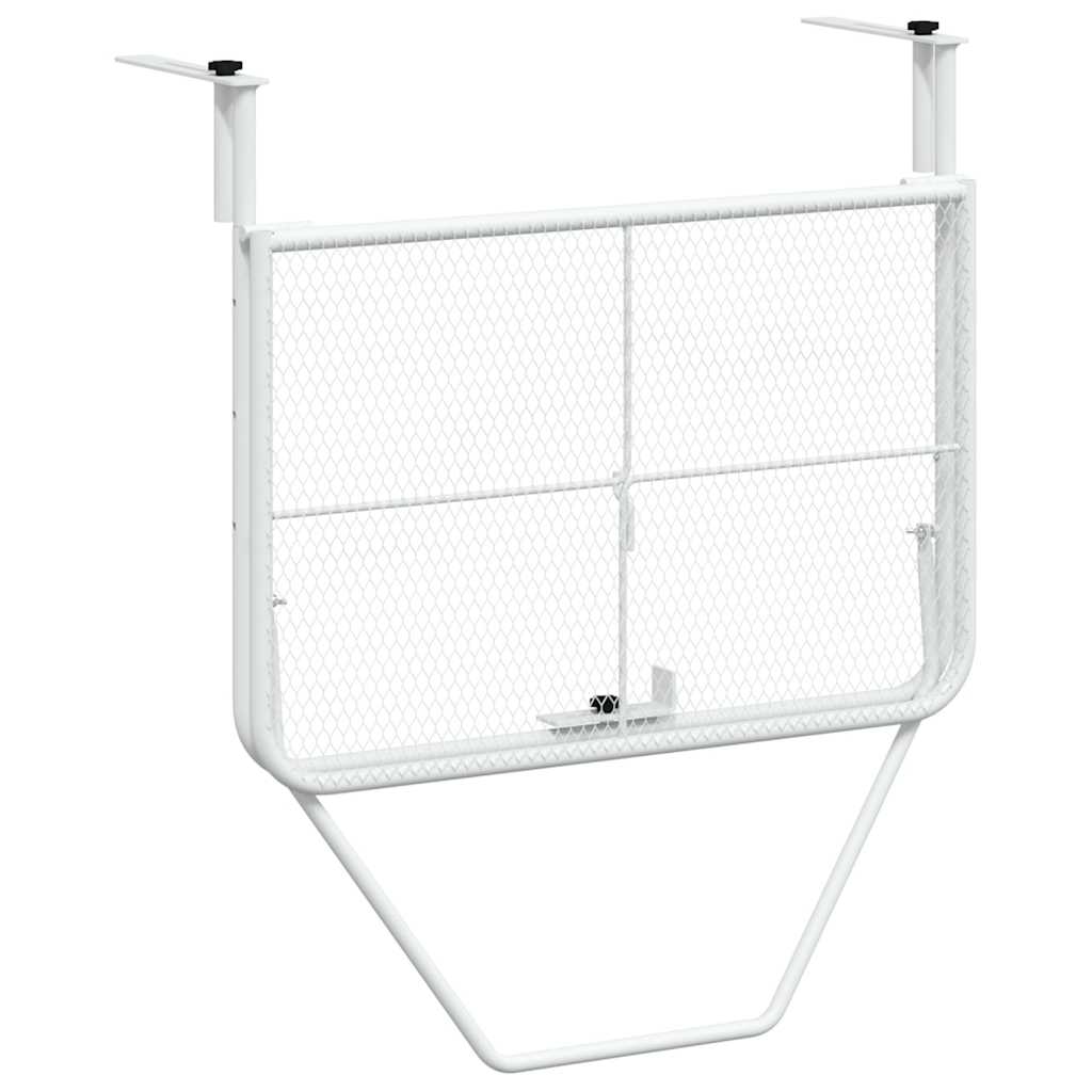 340916 vidaXL Balcony Table White 60x40 cm Steel