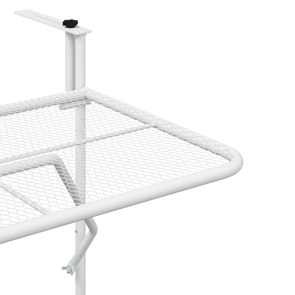 340916 vidaXL Balcony Table White 60x40 cm Steel