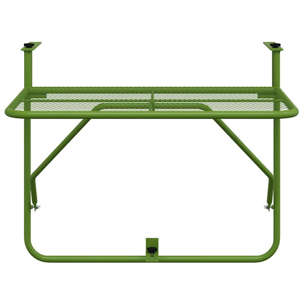 Balcony Table Green 60x40 cm Steel