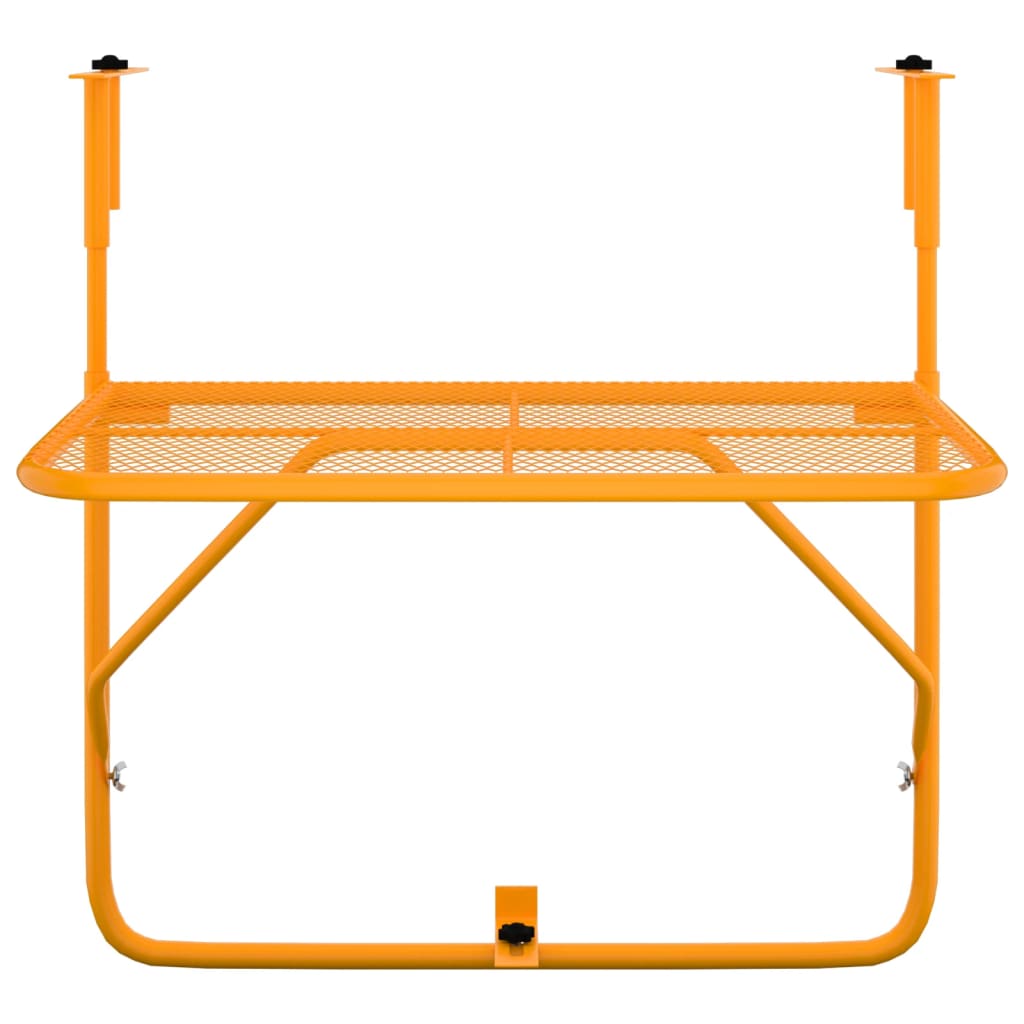 vidaXL Balcony Table Yellow 60x40 cm Steel