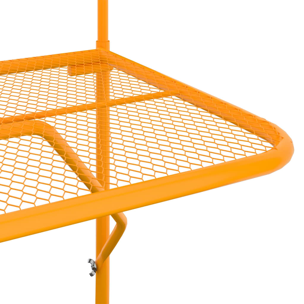 vidaXL Balcony Table Yellow 60x40 cm Steel