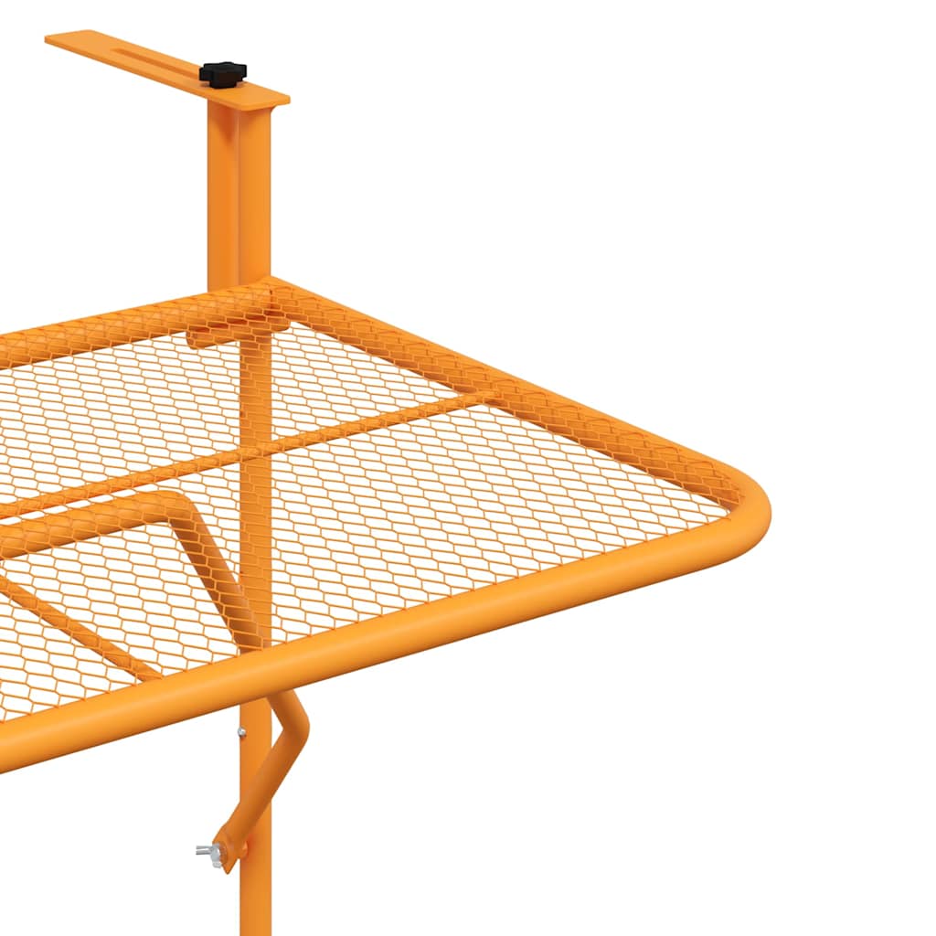 Balcony Table Yellow 60x40 cm Steel