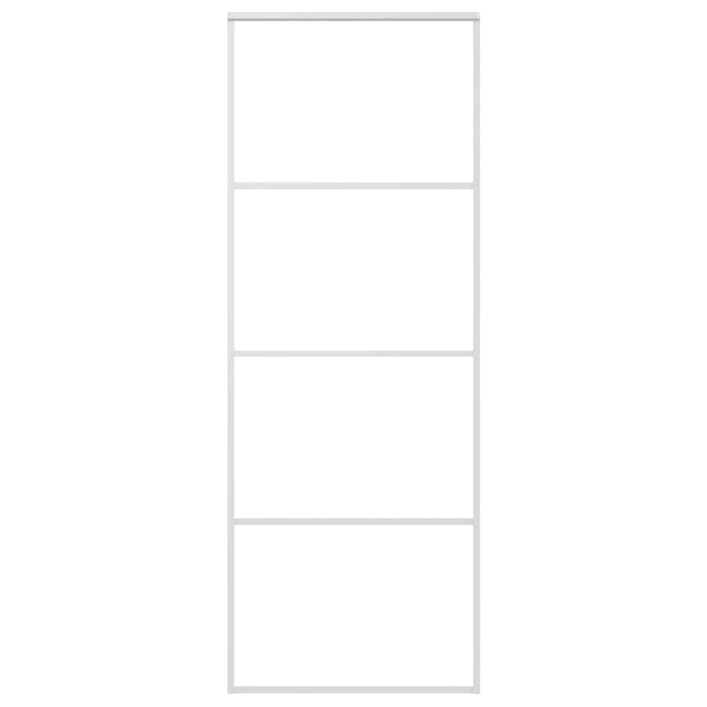 151656 vidaXL Sliding Door ESG Glass and Aluminium 76x205 cm White